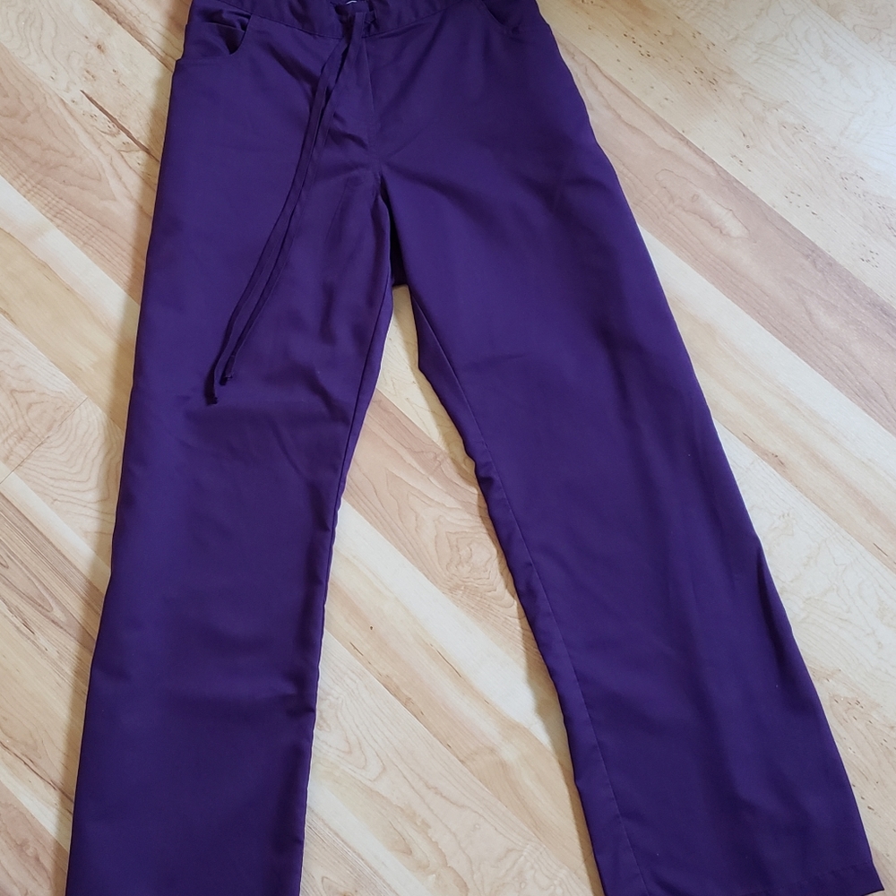 2 identical Scrub pant deep purple and lilac  Gray  price per item
